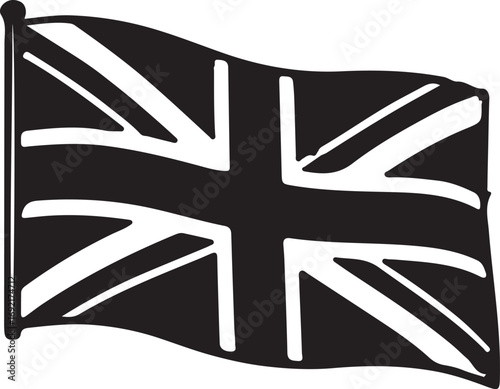 UK flags Abstract geometric design with vibrant color palette