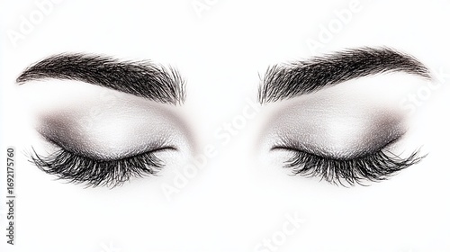 Perfect, makeup-enhanced eyes with beautiful lashes