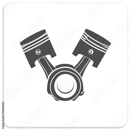 Powerful Engine Pistons Mechanical Engineering.