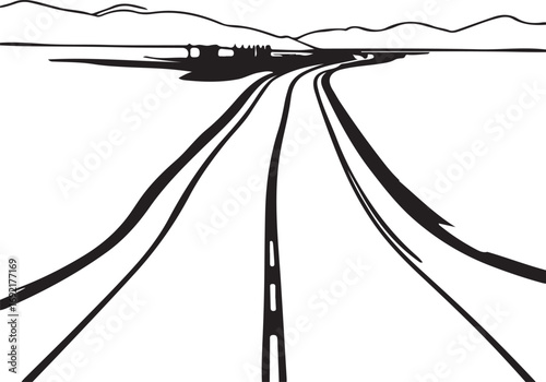 Bold rod and blue geometric banner design with white text