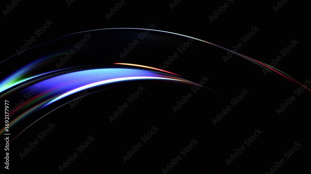 Abstract animation, background with color refraction effect, 4k seamless looped video, 3d render