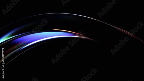 Abstract animation, background with color refraction effect, 4k seamless looped video, 3d render