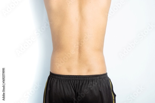 Close up of male lower back