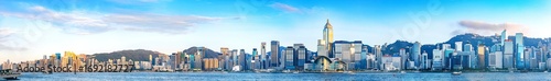 Photography 2025 August Hong Kong Panoramic Victoria Harbor skyline in daytime financial hub