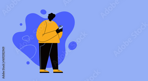 Person engaging with a smartphone, representing digital communication, connectivity, and modern lifestyle. Ideal for technology, social media, or online content.