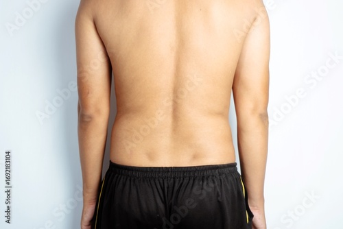 Close up of male lower back