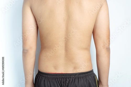 Close up of male lower back