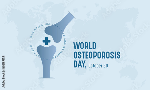 World Osteoporosis Day – Bone Health & Prevention Concept Vector Illustration for Global Awareness.