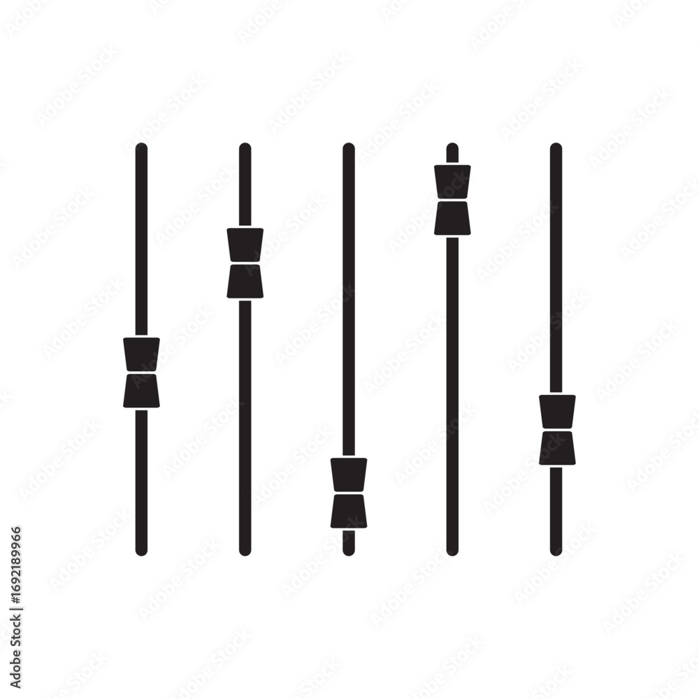 Naklejka premium sound equalizer flat icon vector