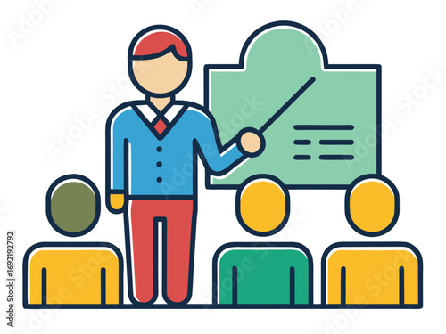 Minimalist Teaching Icon for Training Sessions