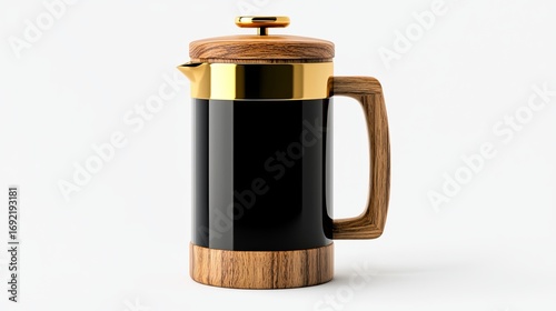 Wallpaper Mural French press isolated on white background Torontodigital.ca