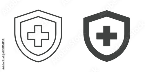 Healthcare icon. Line and glyph solid icon. Editable stroke and Perfect pixel isolated on white background. Vector illustration