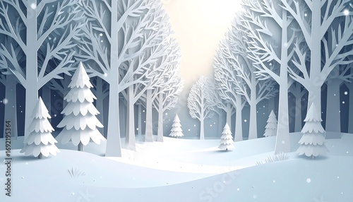 Winter forest scene