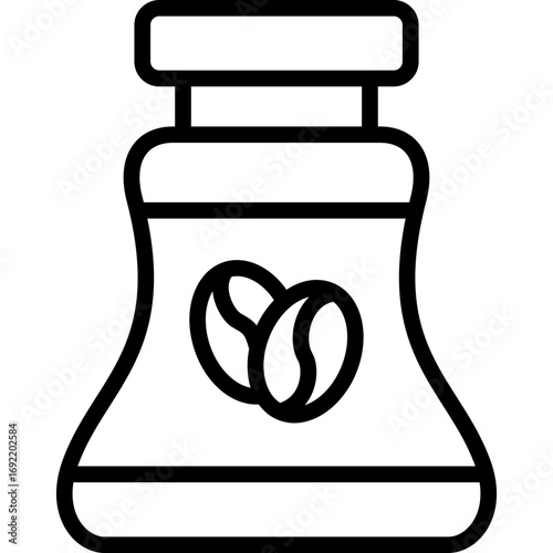 instant coffee line icon