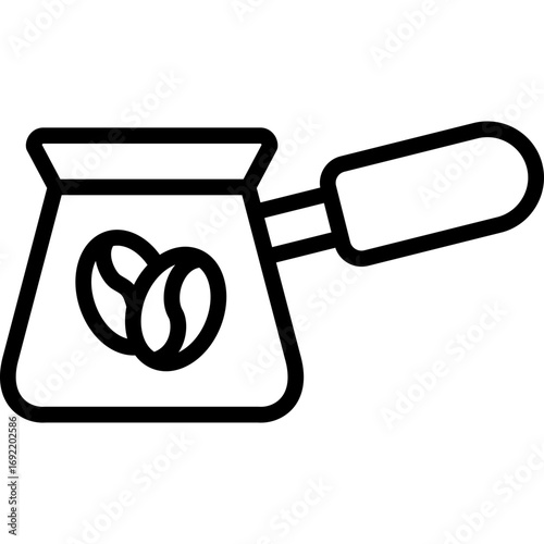 turkish coffee line icon