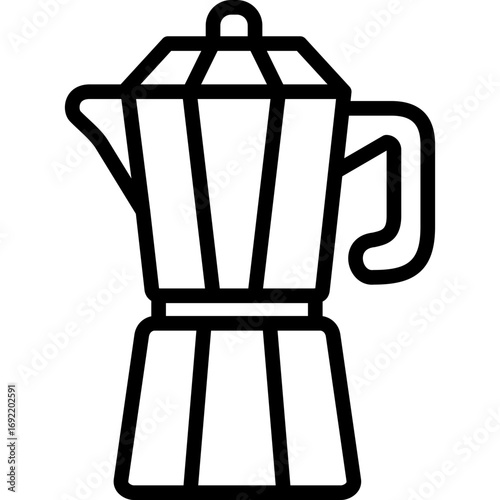 moka pot line icon