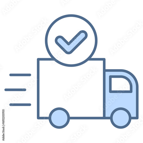 Transport White Blue Icon Element For Design