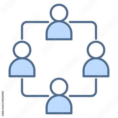 Coordination White Blue Icon Element For Design
