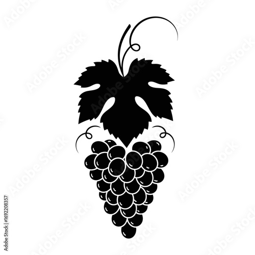 Vector art of elegant illustration of a bunch of grapes, a symbol of abundance, fertility, and celebration of the harvest season