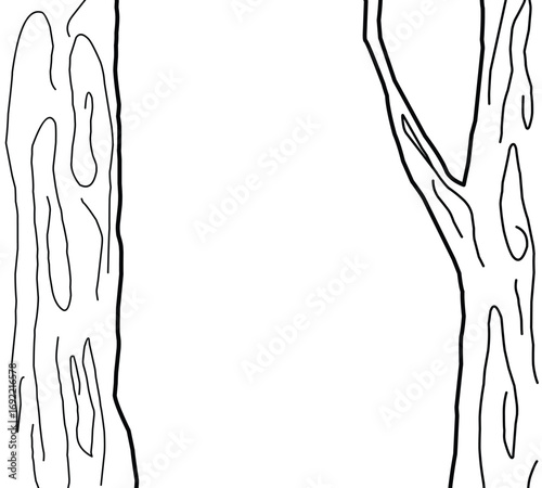 Tree trunk outline sketch.eps