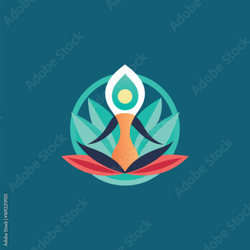 yoga logo design vector 