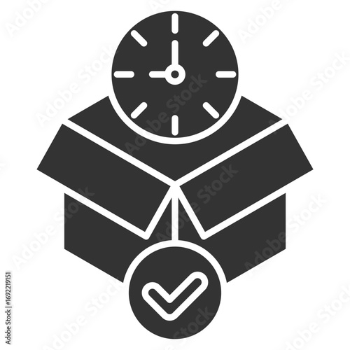 Fulfillment Glyph Icon Element For Design