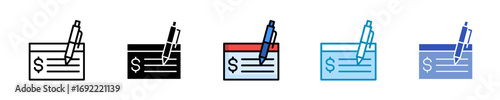 Paycheck  Icon Set Multiple Style Collection
