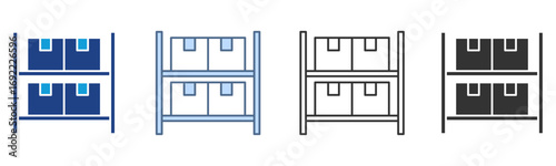 Storage Icon Set Multiple Style Collection