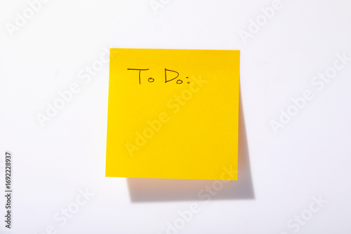 To Do List on yellow post it