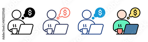 Gig Economy Icon Set Multiple Style Collection