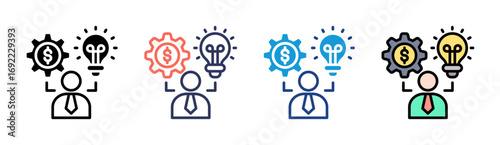 Entrepreneurship Icon Set Multiple Style Collection