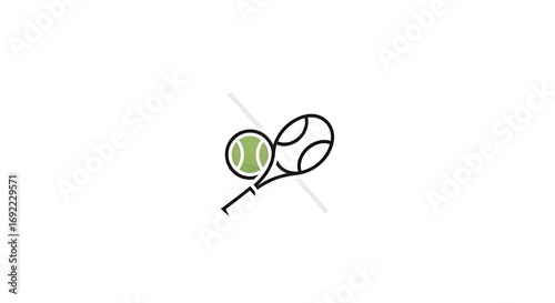 Simple tennis logo design, clean background