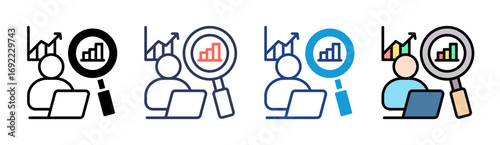 Analysis Icon Set Multiple Style Collection