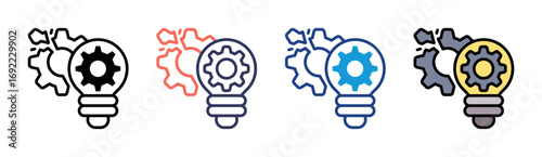 Disruptive Innovation  Icon Set Multiple Style Collection