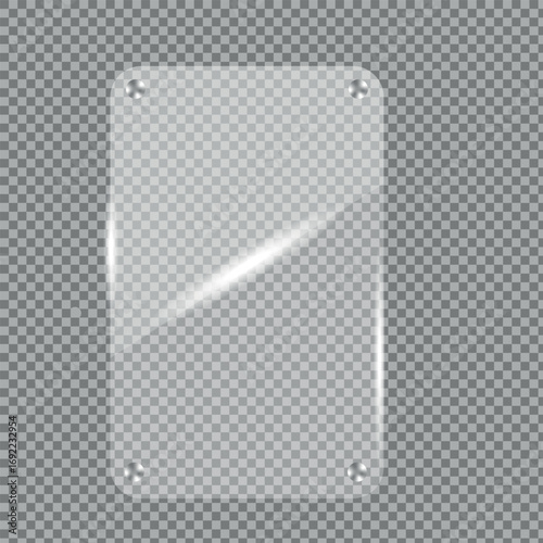 Glass frame in realistic style