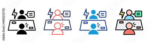 Dispute Icon Set Multiple Style Collection