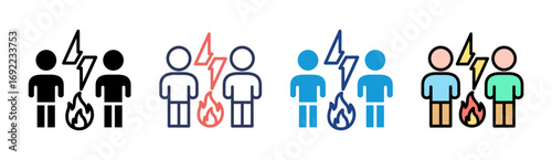 Versus Icon Set Multiple Style Collection