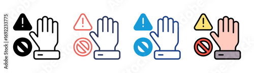Banned Icon Set Multiple Style Collection