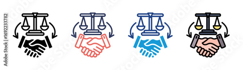 Mediation Icon Set Multiple Style Collection