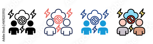 Banned Icon Set Multiple Style Collection