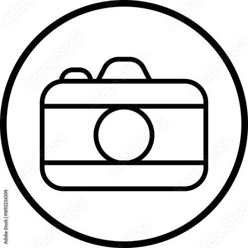 Camera icon in black flat and line style, photography device symbol pack, photo capture shoot equipment bundle, isolated on transparent background, vector illustration