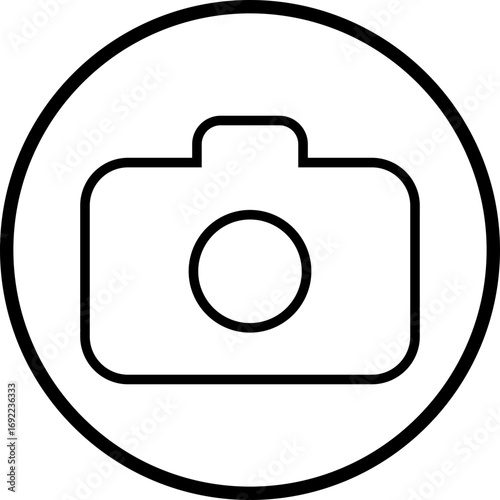 Camera icon in black flat and line style, photography device symbol pack, photo capture shoot equipment bundle, isolated on transparent background, vector illustration