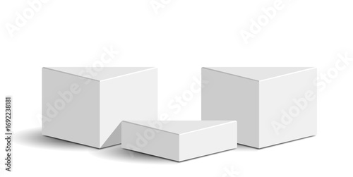 Triangle block podium stage platform pedestal vector for product display, awards, and elegant showcases. Useful for illustrating a sophisticated background, a luxurious space, or a corner stand.
