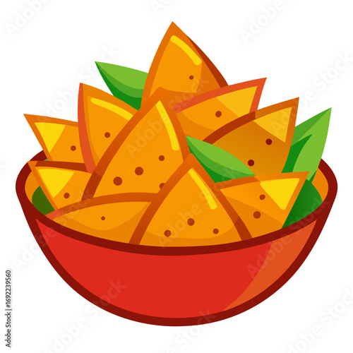 vector of Nachos on white background