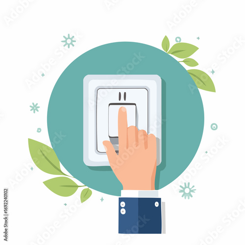 Hand Turning Light Switch