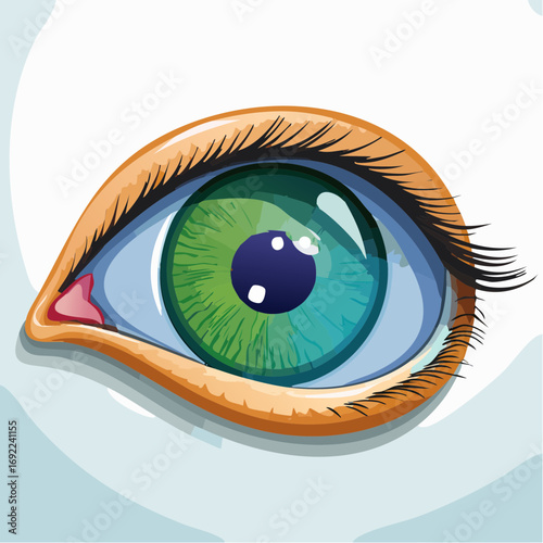 Close Up Green Eye Graphic Design