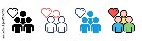 Community Care Icon Set Multiple Style Collection