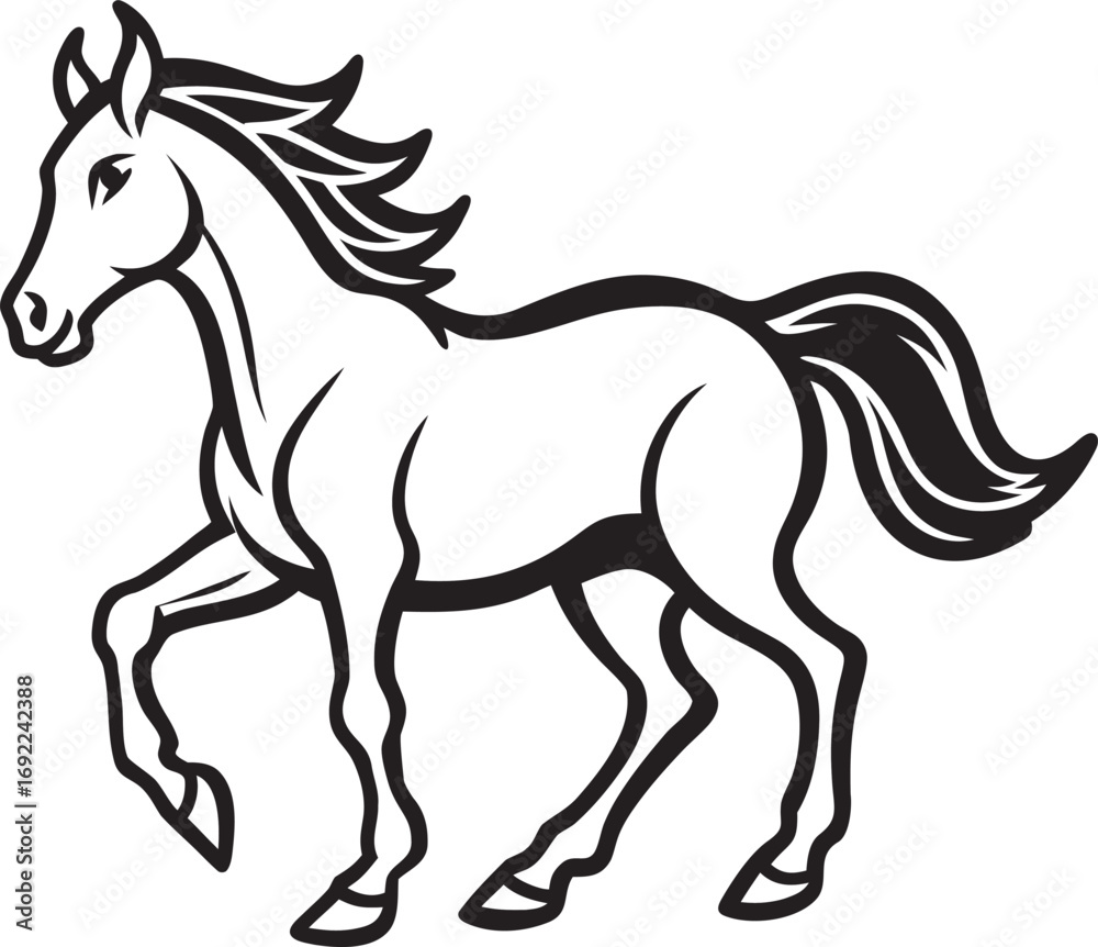Obraz premium horse silhouette vector