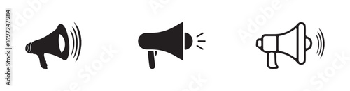 Megaphone icon, promotion icon. loud speaker public announcement  vector eps 10