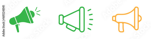 Megaphone icon, promotion icon. loud speaker public announcement  vector eps 10